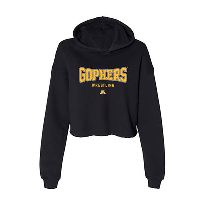 Minnesota - NCAA Wrestling : Charles Vanier - Women's Crop Fleece Hoodie-0