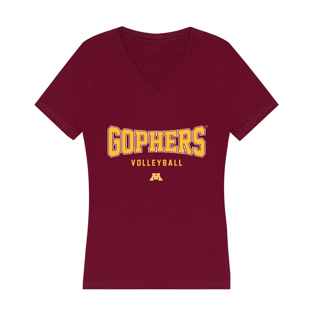 Minnesota - NCAA Women's Volleyball : Kate Thibault - Women's V-Neck T-Shirt-0
