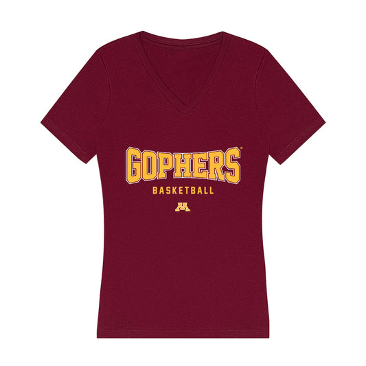 Minnesota - NCAA Men's Basketball : Parker Fox - Women's V-Neck T-Shirt-0