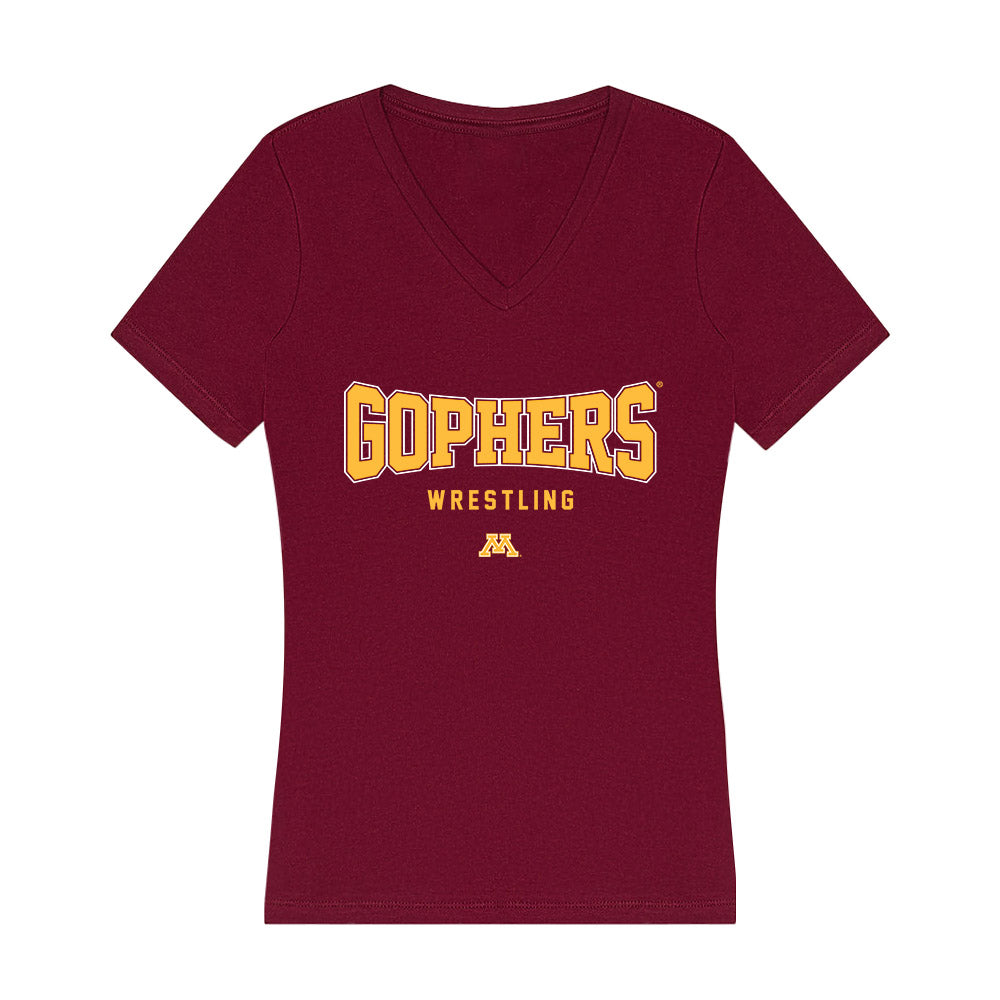 Minnesota - NCAA Wrestling : Rhett Koenig - Women's V-Neck T-Shirt-0