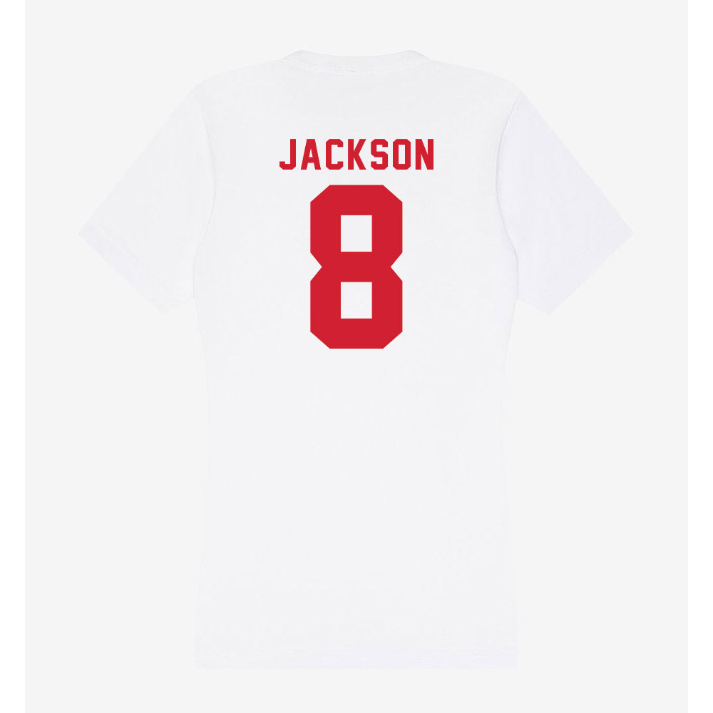 NC State - NCAA Football : Keenan Jackson - Women's V-Neck T-Shirt-1