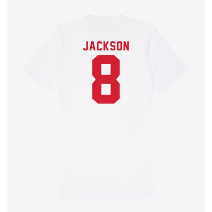 NC State - NCAA Football : Keenan Jackson - Women's V-Neck T-Shirt-1
