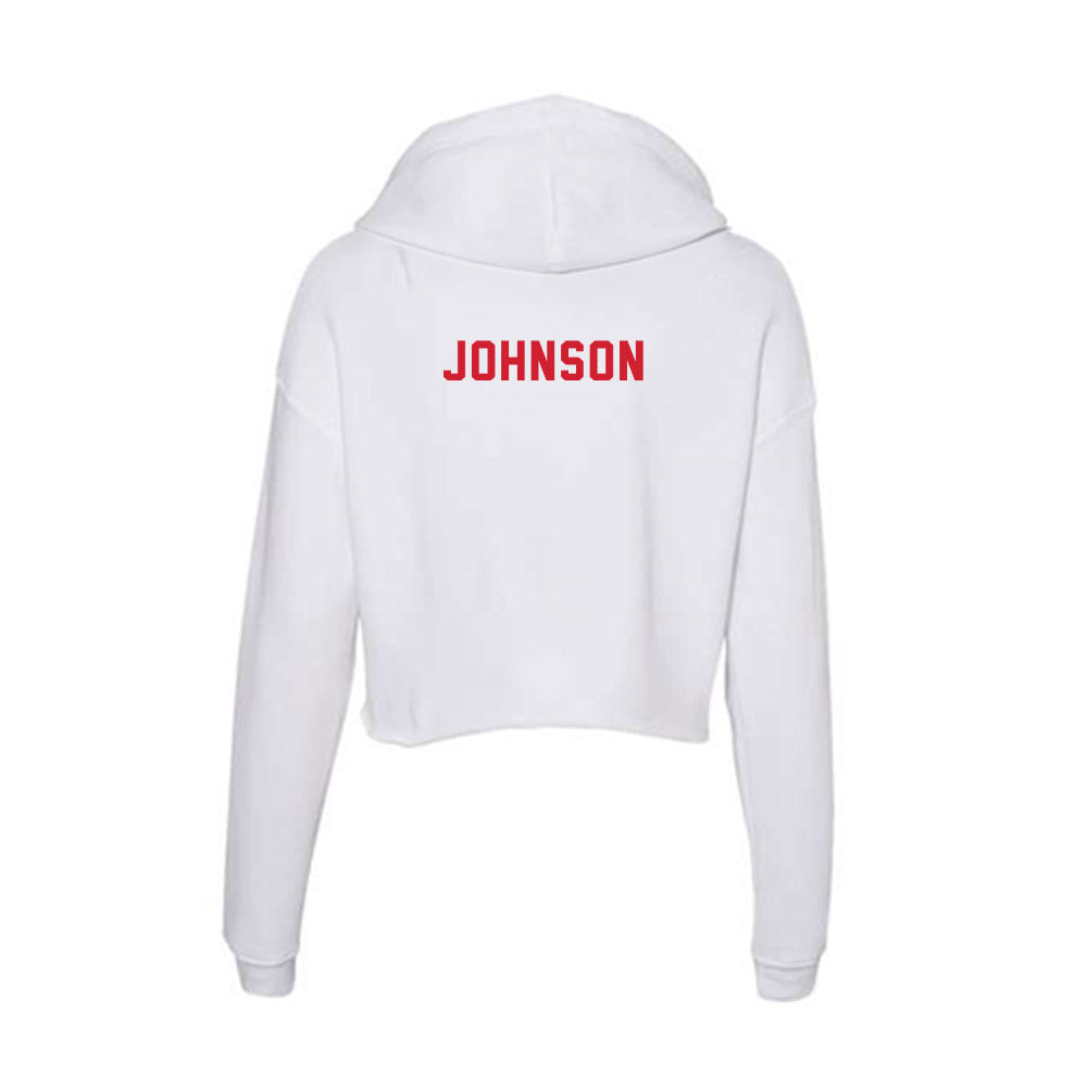 NC State - NCAA Women's Track & Field : Chazmin Johnson - Women's Crop Fleece Hoodie-1