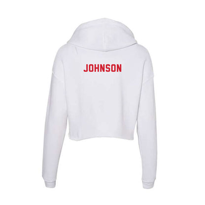 NC State - NCAA Women's Track & Field : Chazmin Johnson - Women's Crop Fleece Hoodie-1
