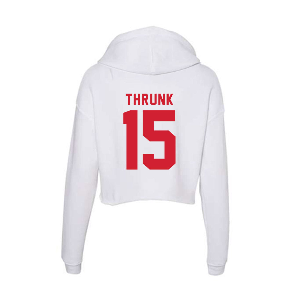 NC State - NCAA Softball : Teagan Thrunk - Women's Crop Fleece Hoodie-1