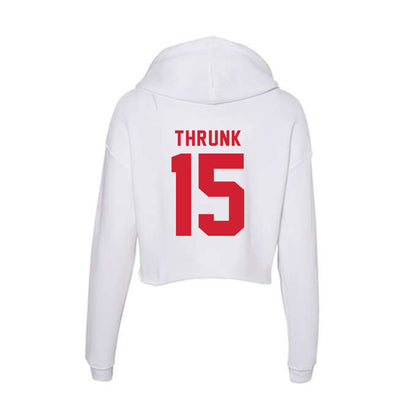 NC State - NCAA Softball : Teagan Thrunk - Women's Crop Fleece Hoodie-1