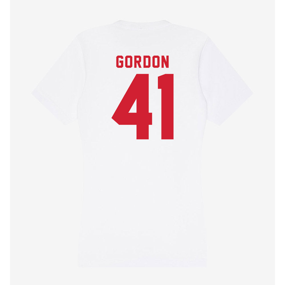 NC State - NCAA Football : Caden Gordon - Women's V-Neck T-Shirt-1