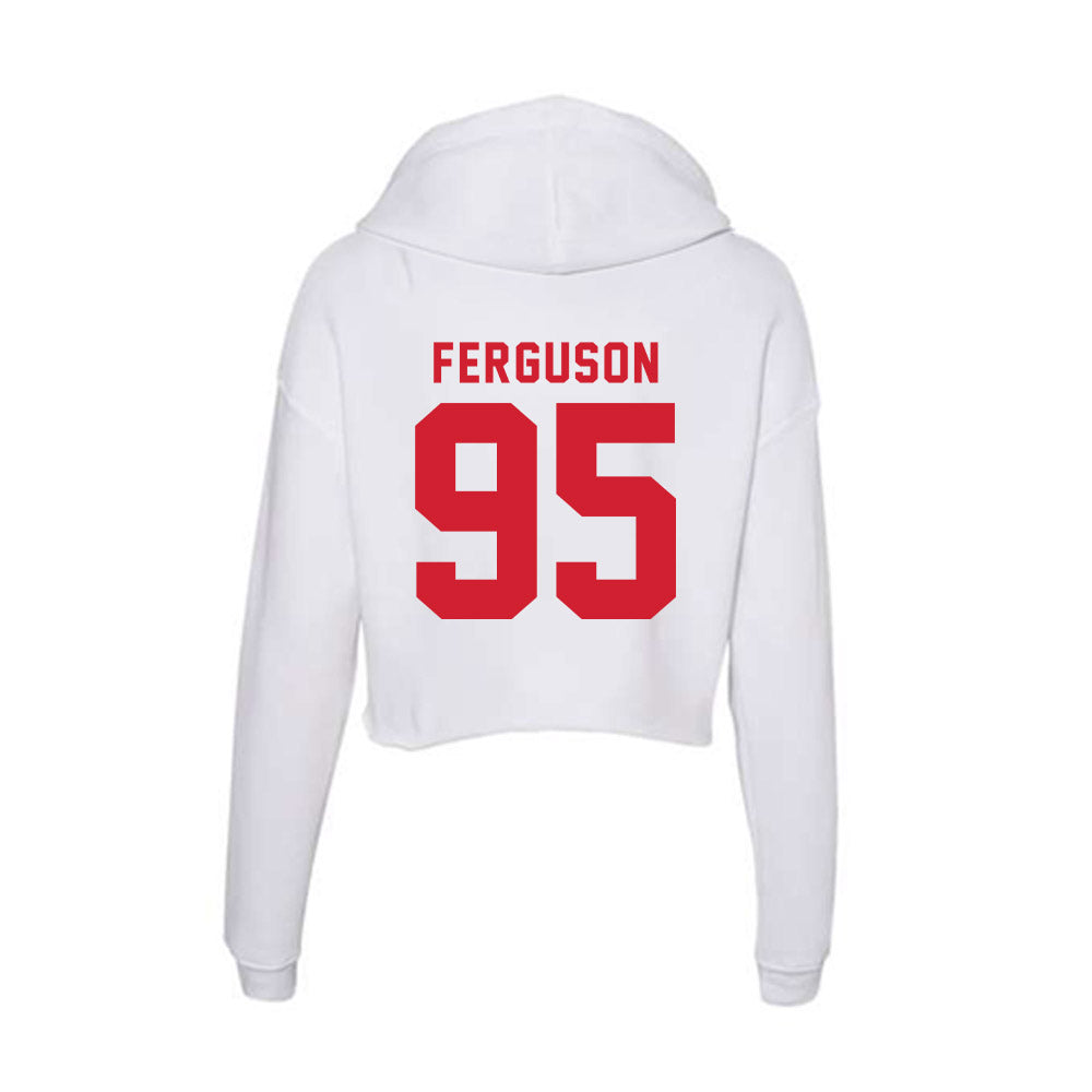 NC State - NCAA Football : Jacquey Ferguson - Women's Crop Fleece Hooded Sweatshirt-1
