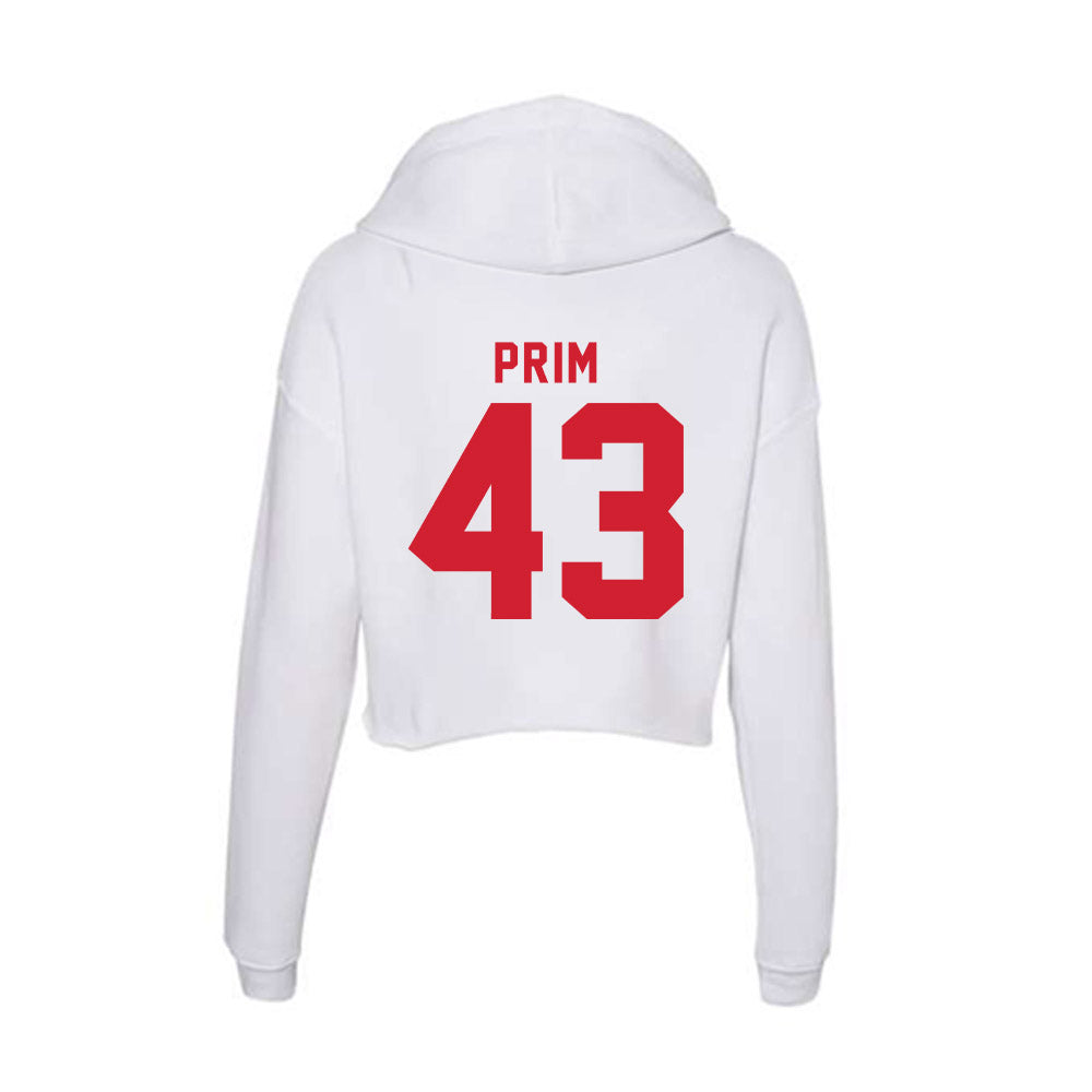 NC State - NCAA Football : AJ Prim - Women's Crop Fleece Hoodie-1