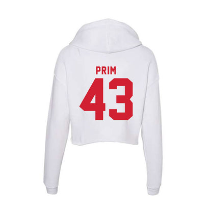 NC State - NCAA Football : AJ Prim - Women's Crop Fleece Hoodie-1