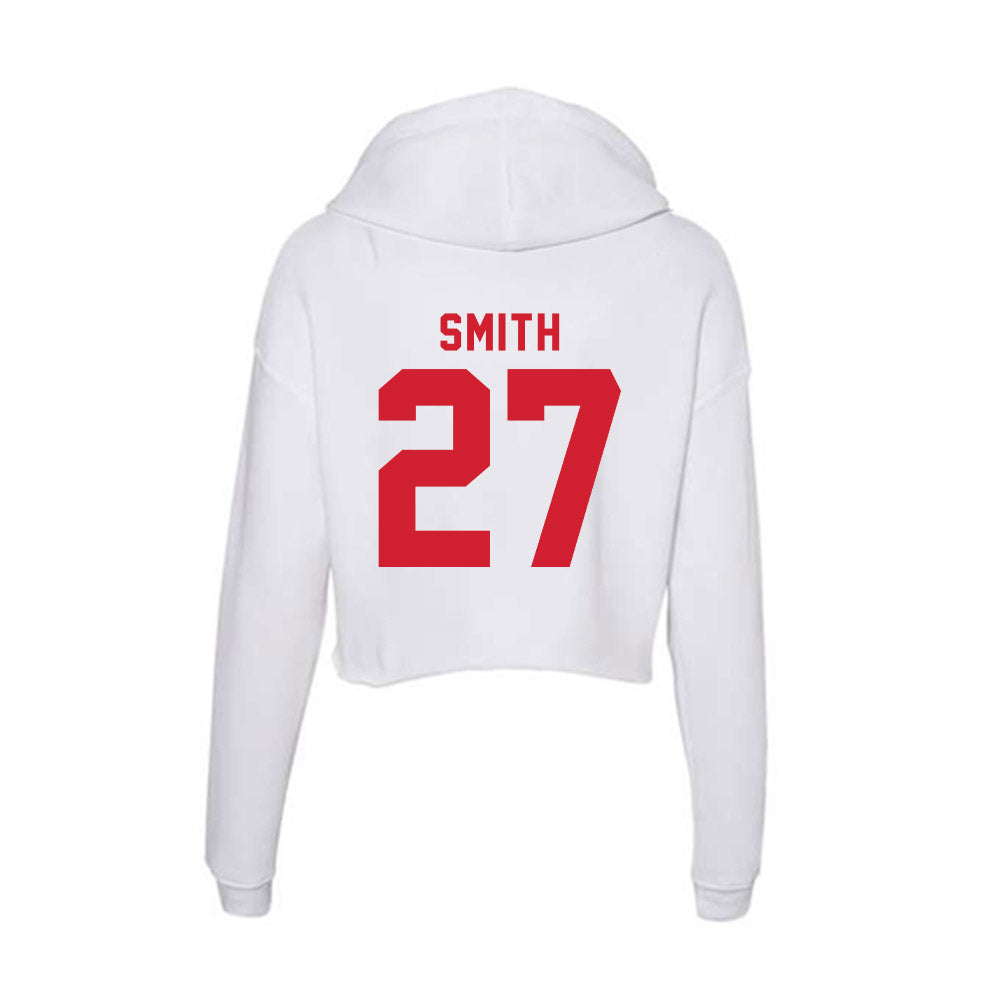 NC State - NCAA Women's Soccer : Mackenzie Smith - Women's Crop Fleece Hooded Sweatshirt-1