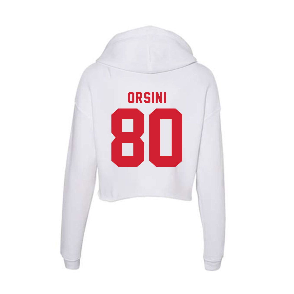 NC State - NCAA Softball : Charli Orsini - Women's Crop Fleece Hoodie-1