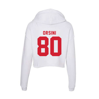 NC State - NCAA Softball : Charli Orsini - Women's Crop Fleece Hoodie-1