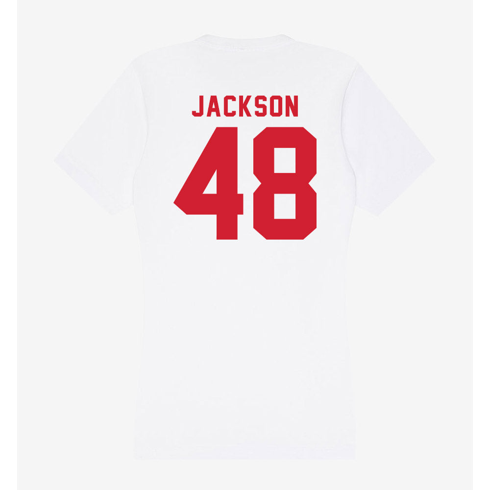 NC State - NCAA Football : Hunter Jackson - Women's V-Neck T-Shirt-1
