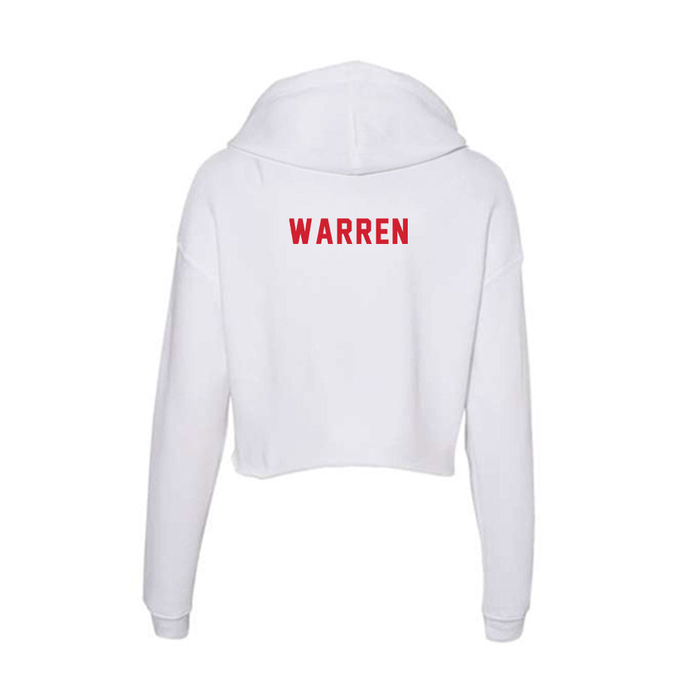 NC State - NCAA Football : Tyran Warren - Women's Crop Fleece Hoodie-1