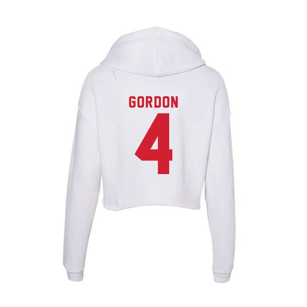 NC State - NCAA Men's Soccer : Joshua Gordon - Women's Crop Fleece Hoodie-1