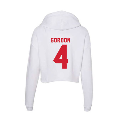 NC State - NCAA Men's Soccer : Joshua Gordon - Women's Crop Fleece Hoodie-1
