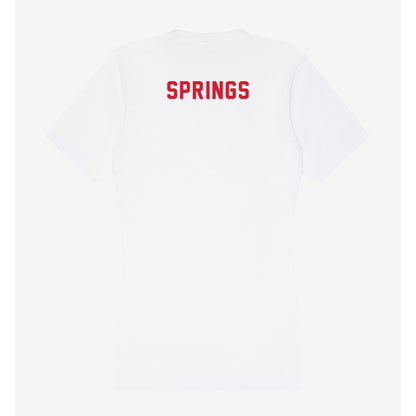 NC State - NCAA Men's Track & Field : Rance Springs - Women's V-Neck T-Shirt-1