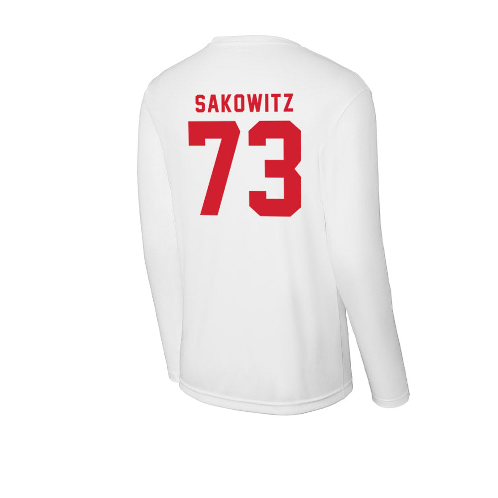 NC State - NCAA Football : Brady Sakowitz - Activewear Long Sleeve T-Shirt-1