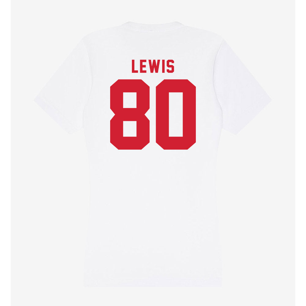 NC State - NCAA Football : Damaad Lewis - Women's V-Neck T-Shirt-1