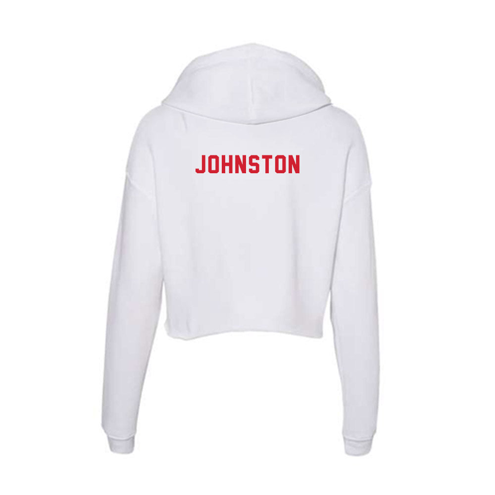 NC State - NCAA Cheerleading : Chris Johnston - Women's Crop Fleece Hoodie-1