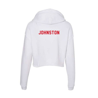 NC State - NCAA Cheerleading : Chris Johnston - Women's Crop Fleece Hoodie-1