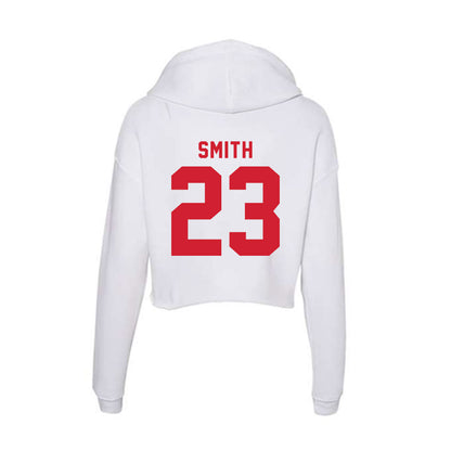 NC State - NCAA Women's Volleyball : Jordan Smith - Women's Crop Fleece Hoodie-1