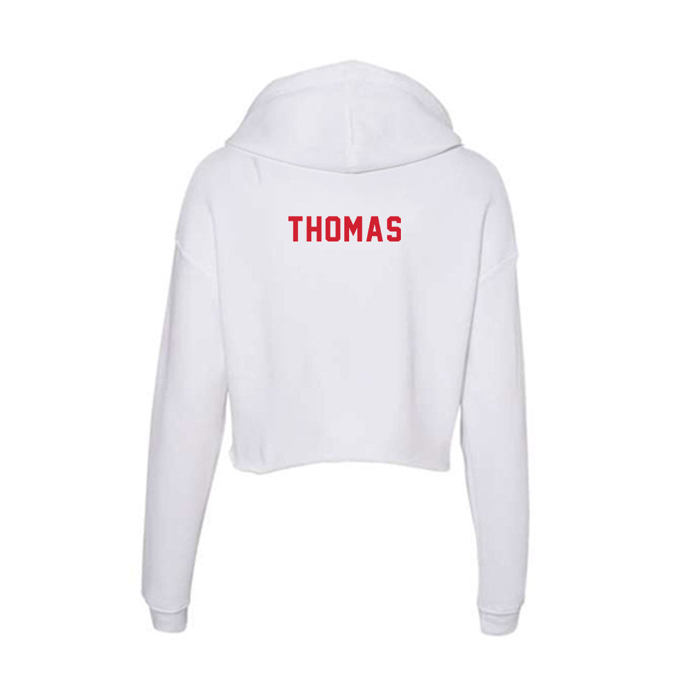 NC State - NCAA Women's Gymnastics : Syniya Thomas - Women's Crop Fleece Hoodie-1