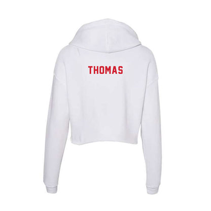 NC State - NCAA Women's Gymnastics : Syniya Thomas - Women's Crop Fleece Hoodie-1