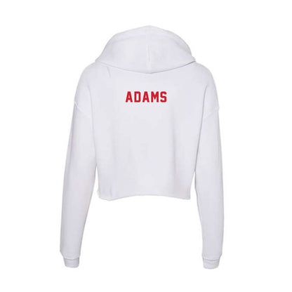 NC State - NCAA Men's Track & Field : Tyson Adams - Women's Crop Fleece Hoodie-1