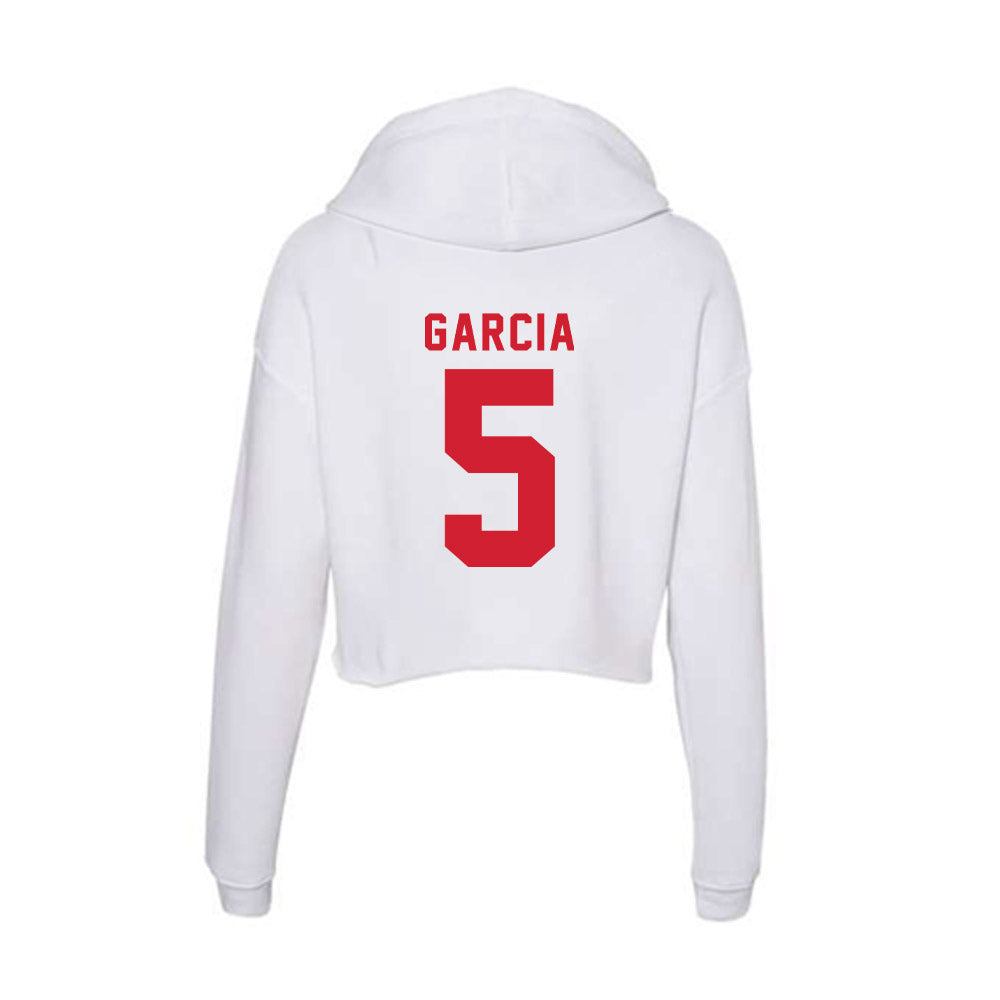 NC State - NCAA Football : Michelle Garcia - Women's Crop Fleece Hoodie-1