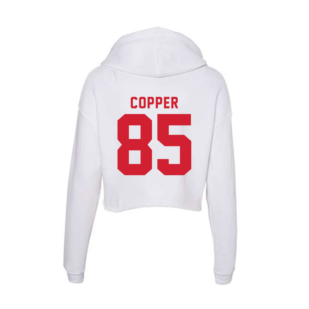 NC State - NCAA Football : Tyreek Copper - Women's Crop Fleece Hoodie-1