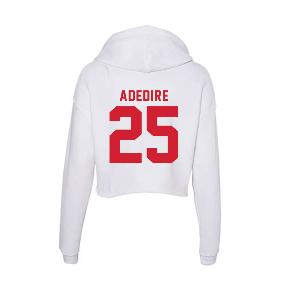 NC State - NCAA Football : Joseph Adedire - Women's Crop Fleece Hoodie-1