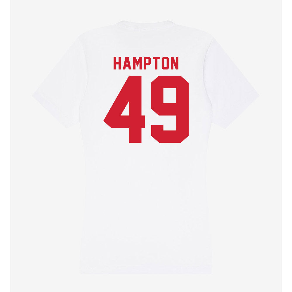 NC State - NCAA Football : Jailun Hampton - Women's V-Neck T-Shirt-1