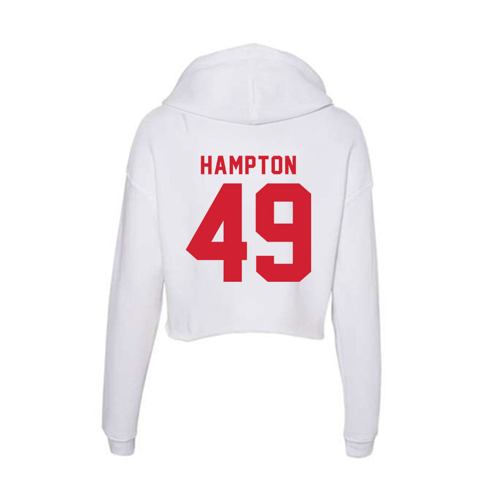 NC State - NCAA Football : Jailun Hampton - Women's Crop Fleece Hoodie-1