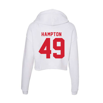 NC State - NCAA Football : Jailun Hampton - Women's Crop Fleece Hoodie-1