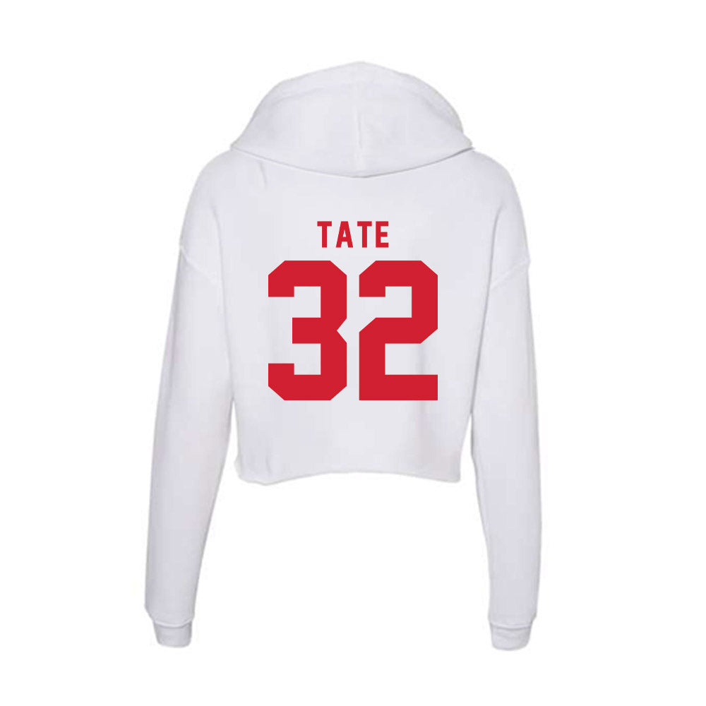 NC State - NCAA Football : Michael Tate - Women's Crop Fleece Hoodie-1