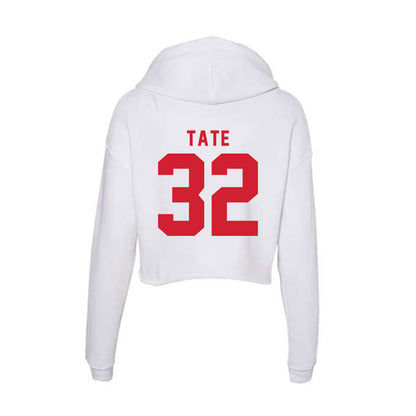 NC State - NCAA Football : Michael Tate - Women's Crop Fleece Hoodie-1
