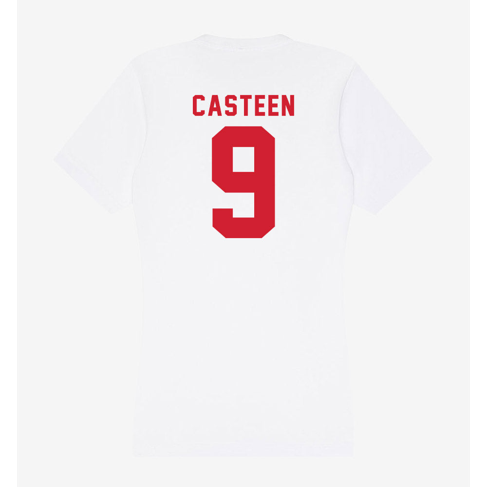 NC State - NCAA Women's Soccer : Madison Casteen - Women's V-Neck T-Shirt-1