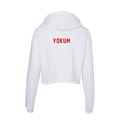 NC State - NCAA Wrestling : Brad Yokum - Women's Crop Fleece Hoodie-1