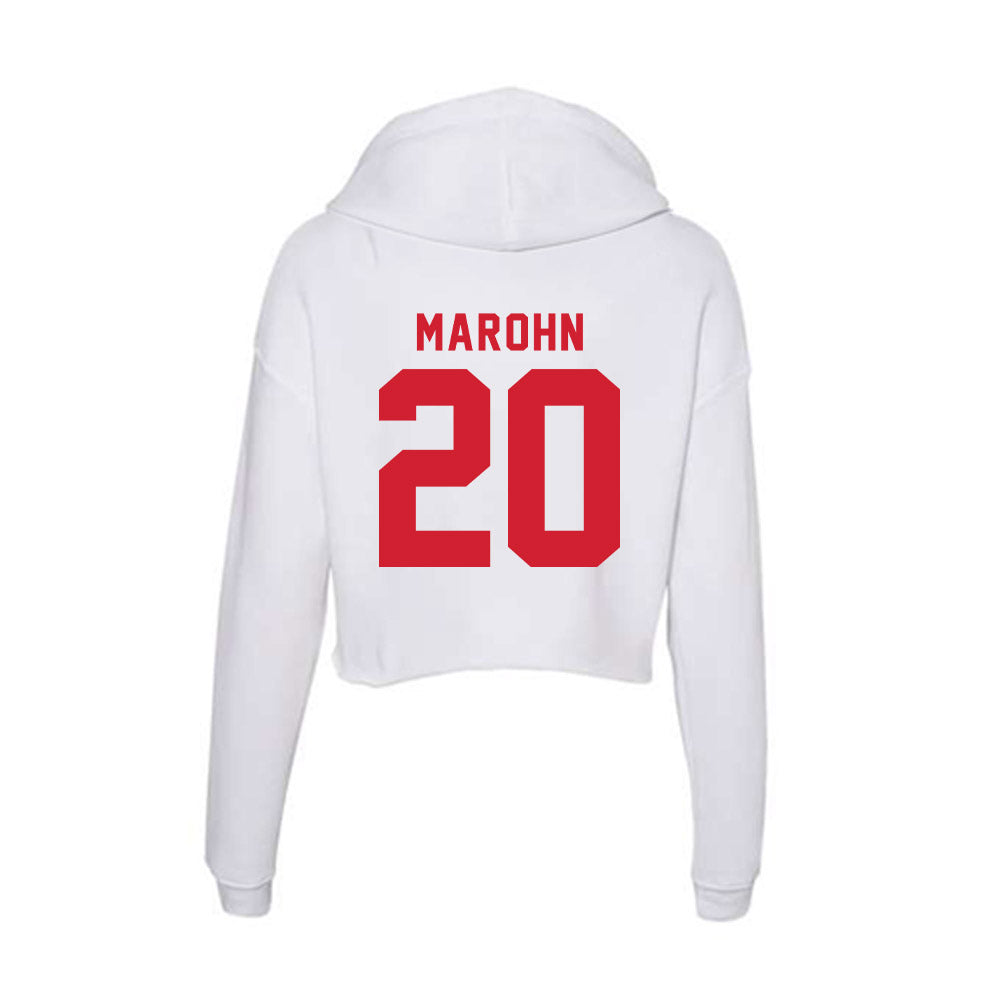 NC State - NCAA Baseball : Ryan Marohn - Women's Crop Fleece Hoodie-1