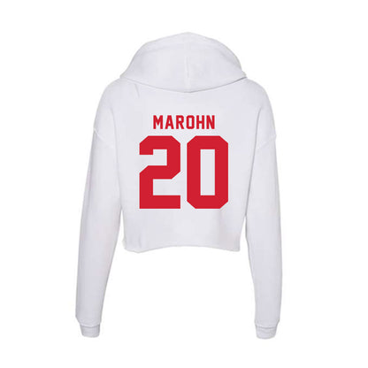 NC State - NCAA Baseball : Ryan Marohn - Women's Crop Fleece Hoodie-1