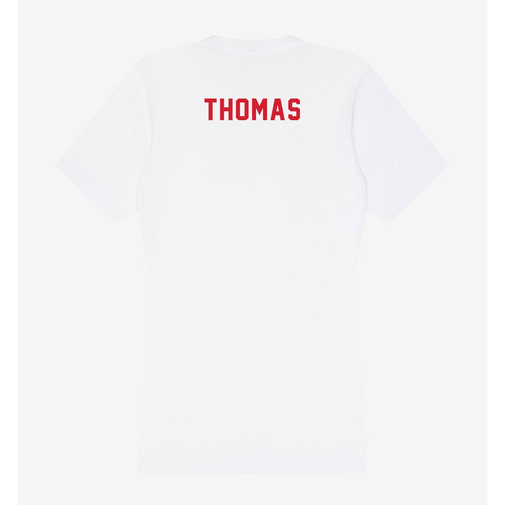 NC State - NCAA Women's Gymnastics : Syniya Thomas - Women's V-Neck T-Shirt-1