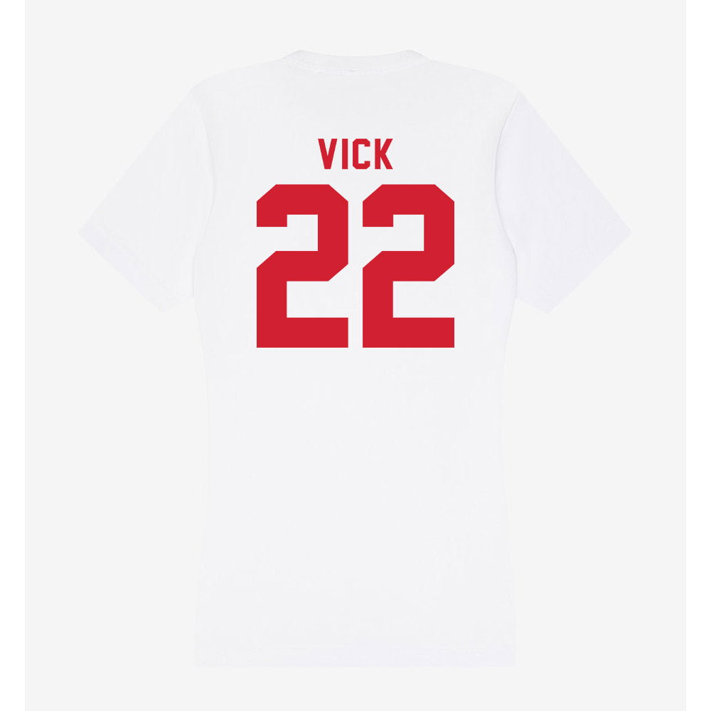 NC State - NCAA Football : Jackson Vick - Women's V-Neck T-Shirt-1