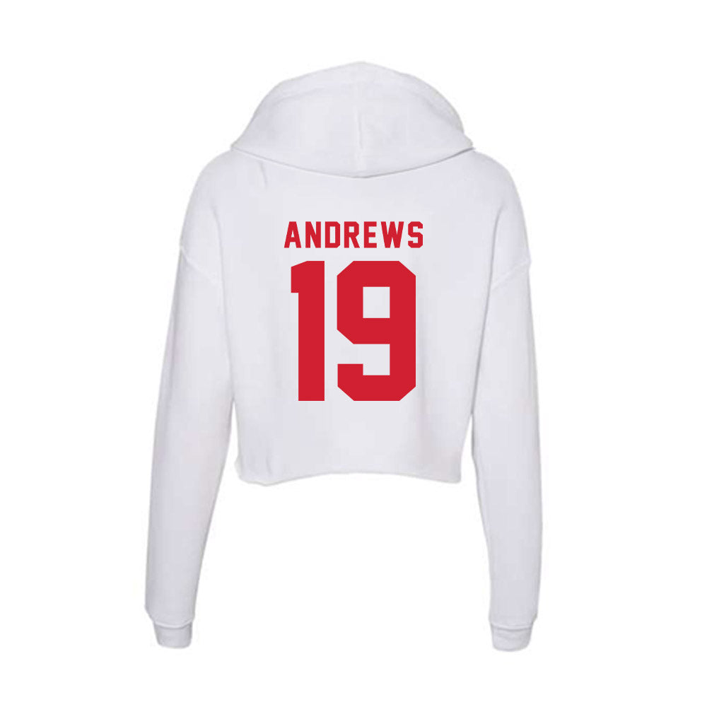 NC State - NCAA Baseball : Heath Andrews - Women's Crop Fleece Hoodie-1