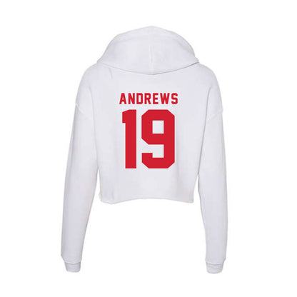 NC State - NCAA Baseball : Heath Andrews - Women's Crop Fleece Hoodie-1