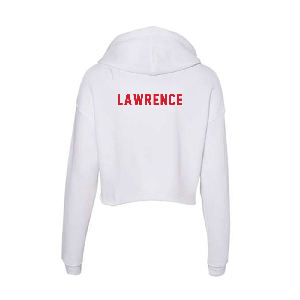 NC State - NCAA Women's Swimming & Diving : Katie Lawrence - Women's Crop Fleece Hoodie-1