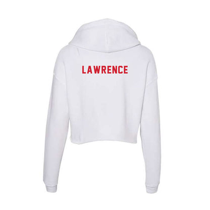 NC State - NCAA Women's Swimming & Diving : Katie Lawrence - Women's Crop Fleece Hoodie-1