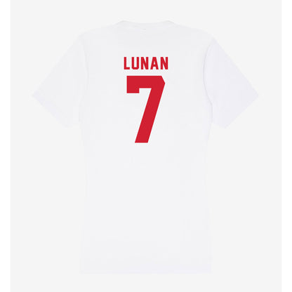 NC State - NCAA Women's Basketball : Kyshe Lunan - Women's V-Neck T-Shirt-1
