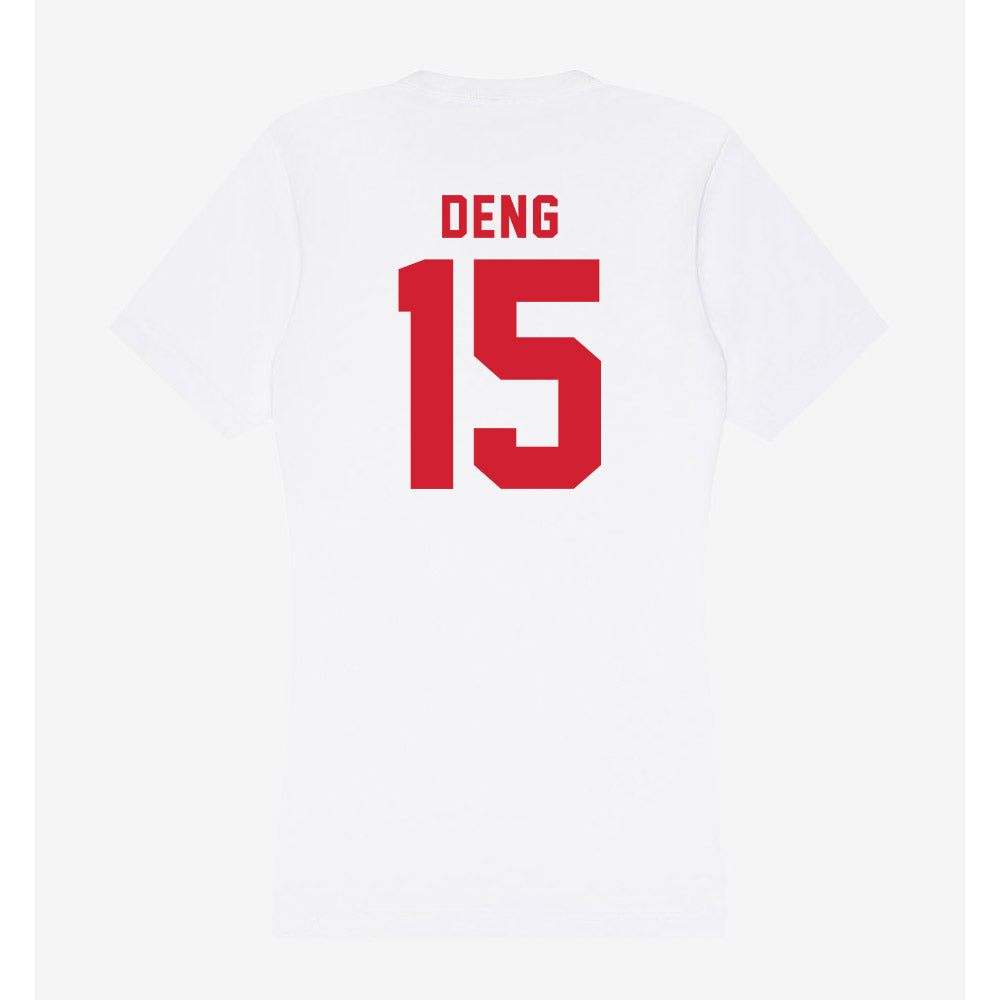 NC State - NCAA Men's Basketball : Jerry Deng - Women's V-Neck T-Shirt-1